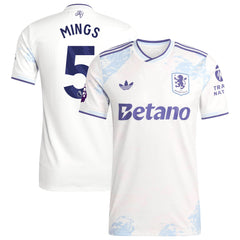 Tyrone Mings Aston Villa adidas 2025/26 Third Player Jersey - White