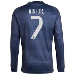 Vini Jr. Real Madrid adidas 2025/26 Home Long Sleeve Player Jersey - Blue
