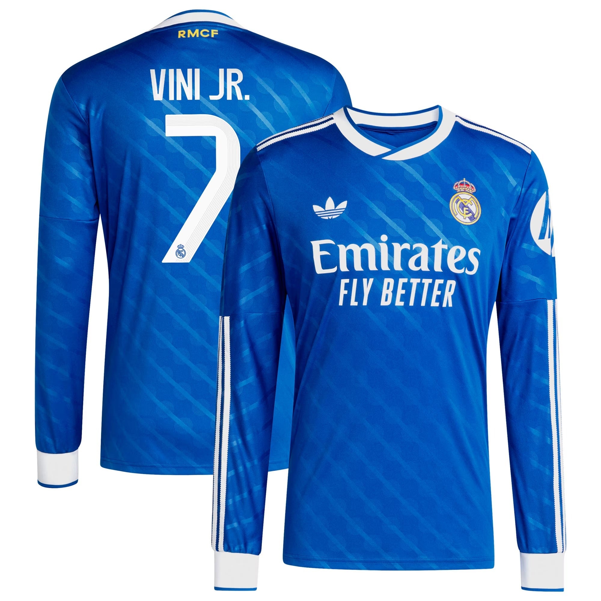 Vinicius Junior Real Madrid adidas 2025/26 Third Long Sleeve Player Jersey - Blue