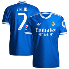 Vinicius Junior Real Madrid adidas 2025/26 Third Player Jersey - Blue