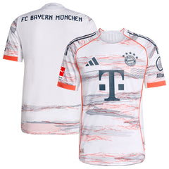 Bayern Munich 2026 away Adidas Custom jersey with white and coral camouflage design and FC Bayern Munchen text