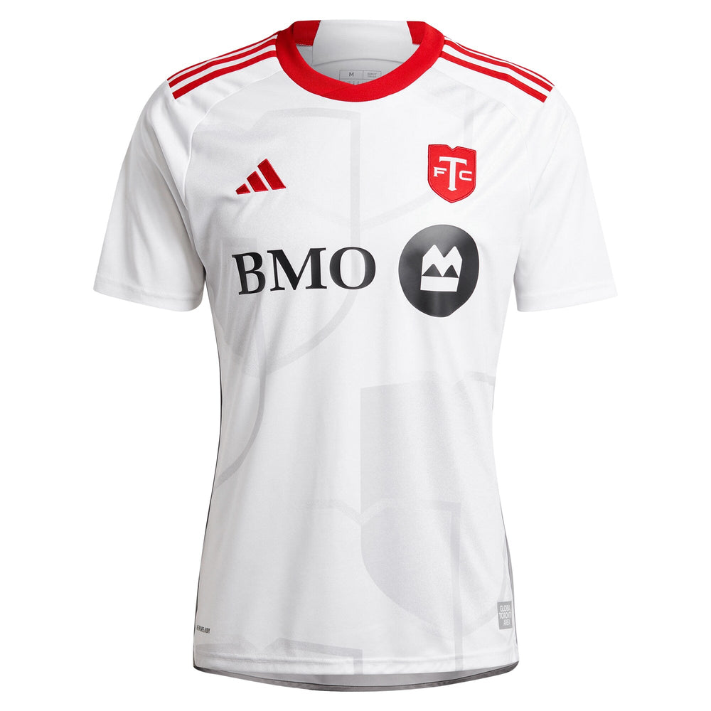 adidas Jonathan Osorio Toronto FC jersey 2025 in white with red accents and sponsor logos