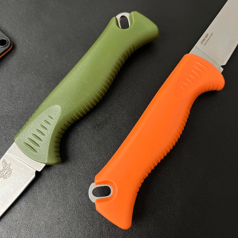 knivescollection™ bm hunt meatcrafter fixed-blade utility knife – cpm-154 steel, grivory handle