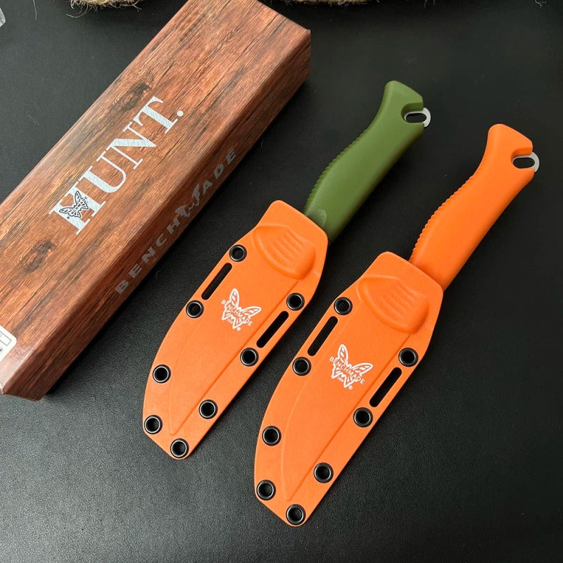 knivescollection™ bm hunt meatcrafter fixed-blade utility knife – cpm-154 steel, grivory handle