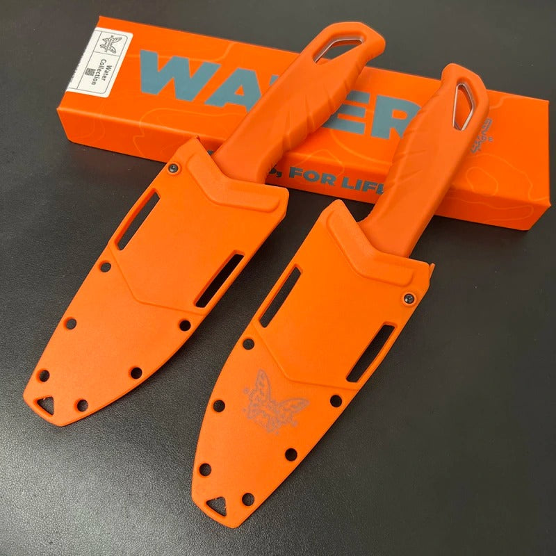 knivescollection™ bm water fixed-blade utility knife – magnacut steel, santoprene handle