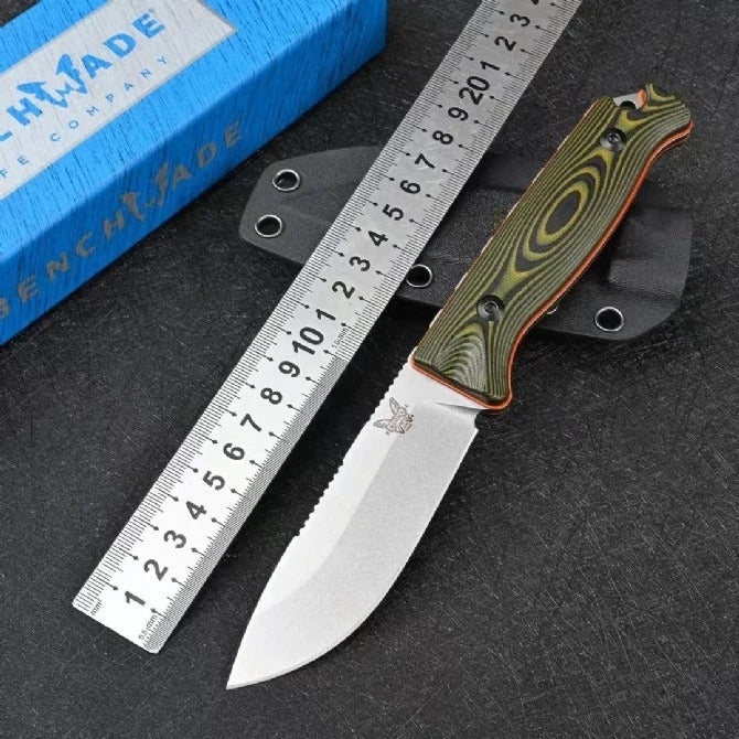 knivescollection™ bm15002-1 fixed-blade utility knife – s90v steel, g10 handle