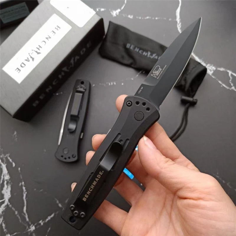 knivescollection™ bm3551 compact folding utility knife – 154cm blade, aluminum handle