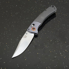 knivescollection™ bm15080-1 hunt crooked river folding utility knife – s30v/damascus blade, carbon fiber handle