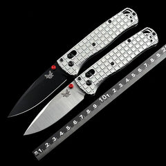 knivescollection™ bm535 folding utility knife – aluminum handle, m390 steel blade