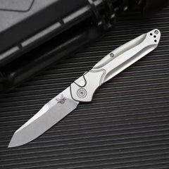 knivescollection™ bm9400bk osborne folding utility knife – gb-d2 blade, titanium handle