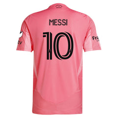 Back view of Puma Lionel Messi Inter Miami jersey 2025 in pink with number 10 and Messi name