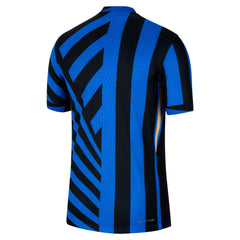 Nike Inter Milan 2025 home jersey in blue and black vertical stripes with short sleeves