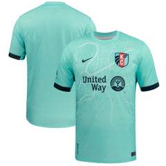 Nike Kansas City Current jersey in light blue with United Way logo and black sleeve trim