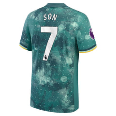 Nike Son Heung-Min Tottenham jersey 2025 green away soccer shirt with number 7 on back