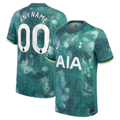 Tottenham Hotspur 2025 third Nike jersey in green with AIA logo and customizable name and number
