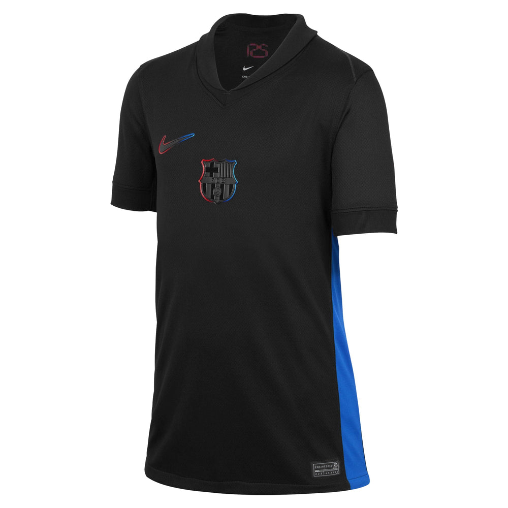Nike Robert Lewandowski Barcelona Jersey 2025 in black with blue side panels and club crest