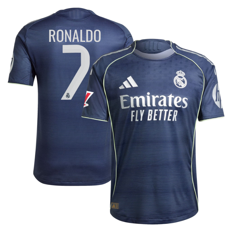 Cristiano Ronaldo 7 Real Madrid adidas 2025/26 Away Player Jersey - Blue